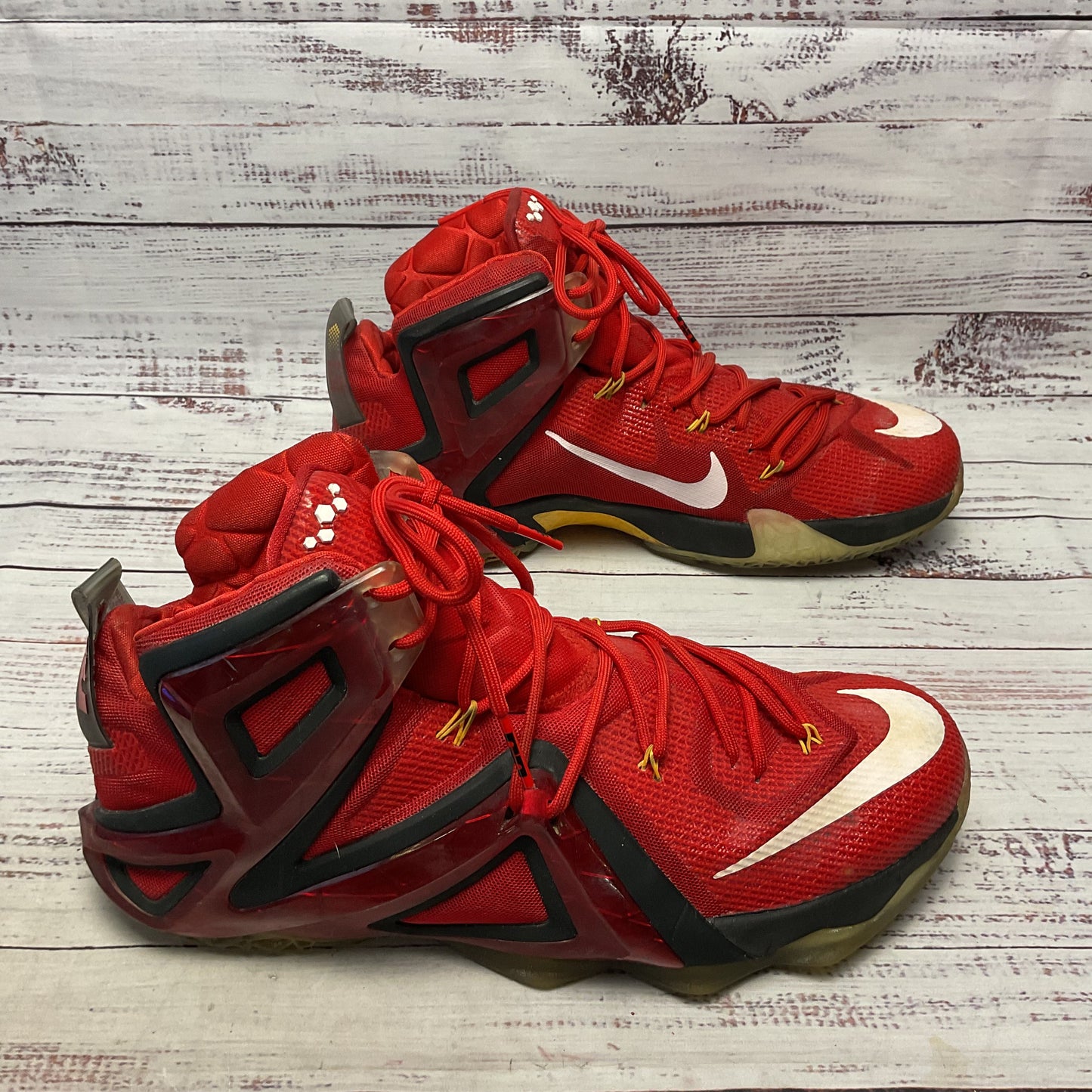 Nike Lebron 12 XII Elite Red/Gold Red Athletic Shoe Men Size 12 1 of 2