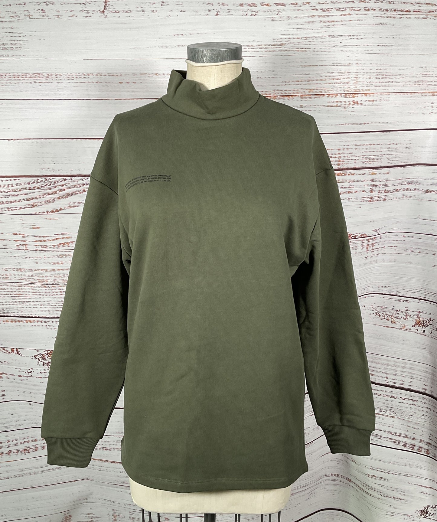 Panagia High Crew Neck Sweater Green XS