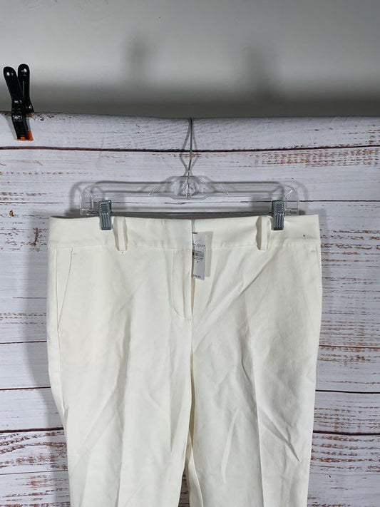 NWT Ann Taylor Factory Women's The Ankle Mid Rise Slim Leg Pants White Size 8-#1