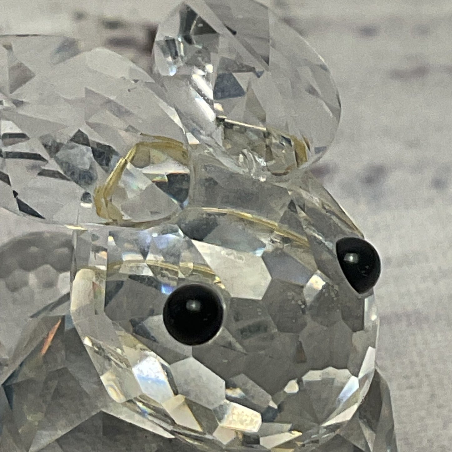 Lead Crystal Cut Glass Swarovski Bunny And Bird 1" Figure