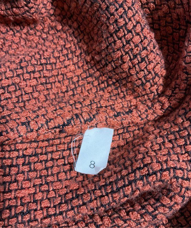 Nomad Women's Cowl Neck Burnt Orange Knit Pullover Sweater Size 8