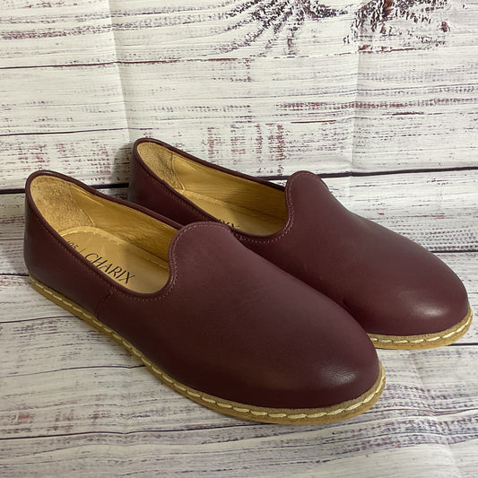 CHARIX Itelier Women's Bordeaux Leather Slip-On Flats- SZ 40.5/ 10.5 US