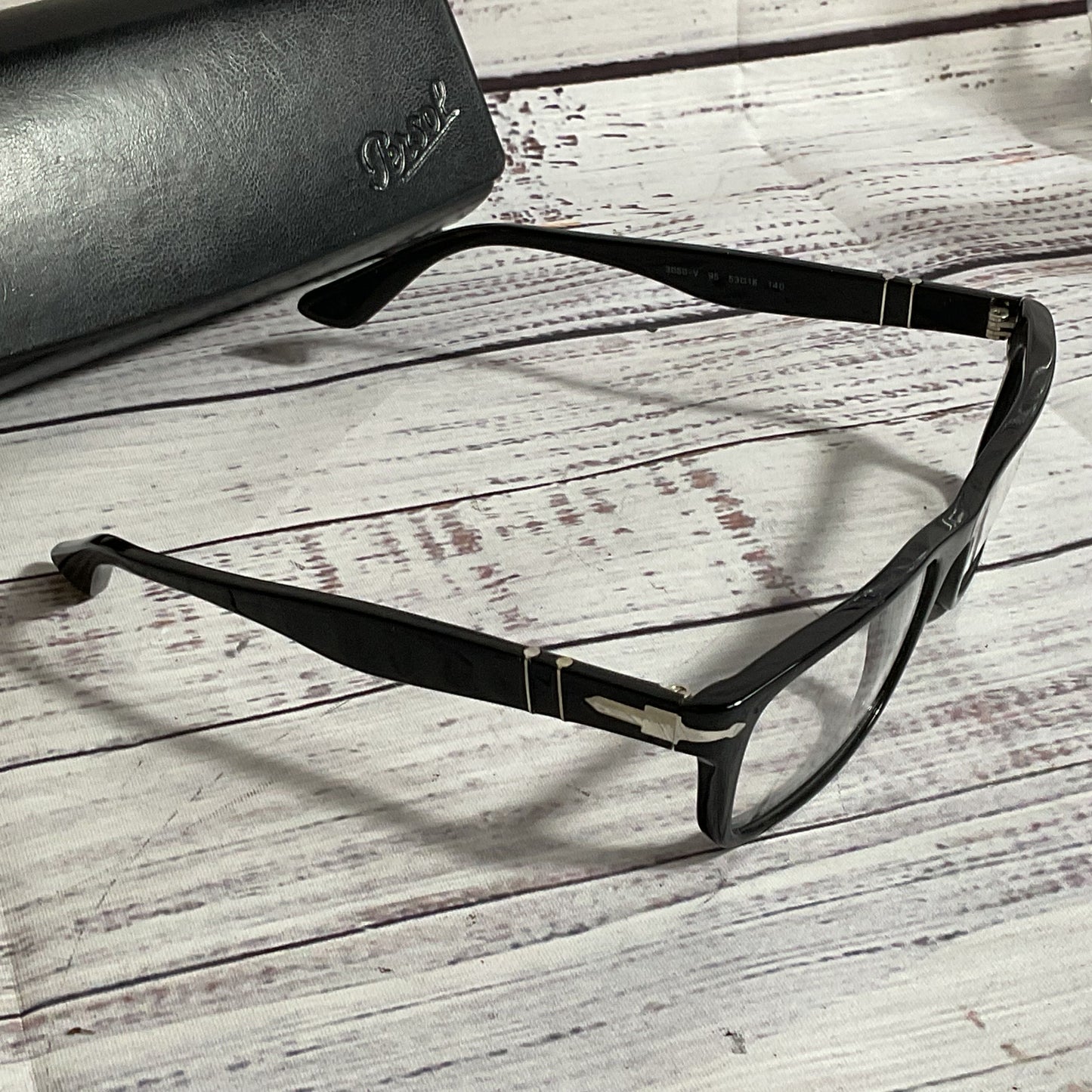 NWD PERSOL 3050/V 95 Unisex Black Eyeglasses w/ Case- 53[ ]18 140 (FRAMES ONLY)