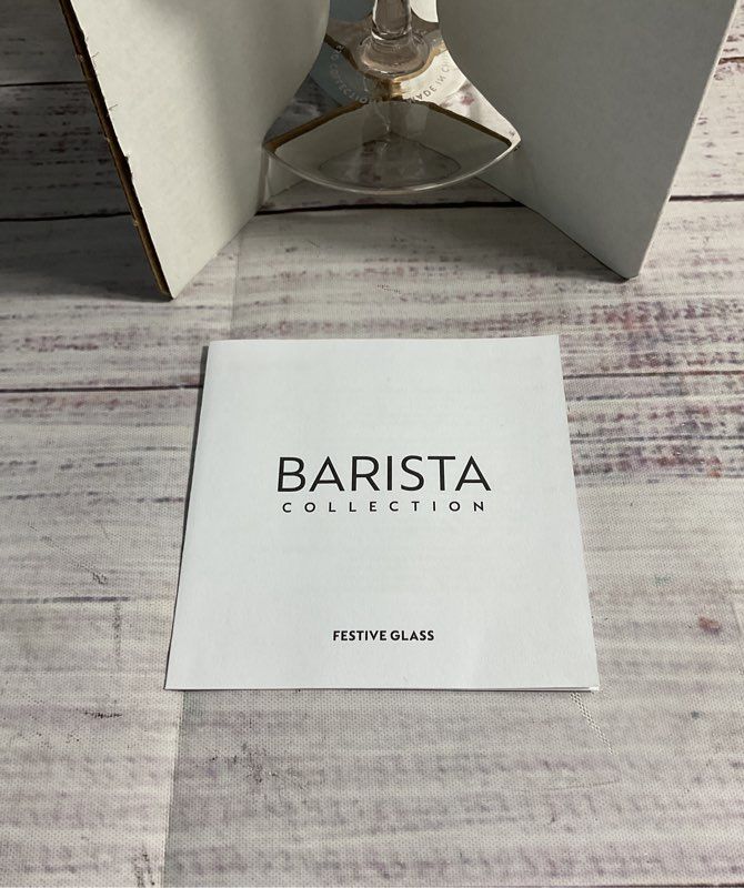 2 New Nespresso Fusalp 335ml Barista Festive Glass Ltd Edition Nib Martini Glass