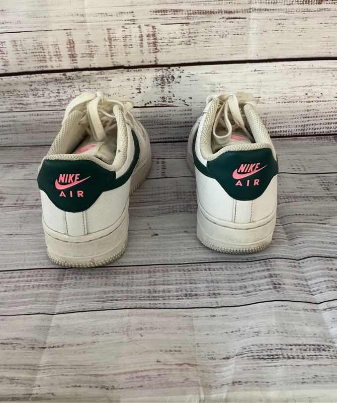 Women's Nike Air Force 1'07 White With Dark Teal Sneaker Size 7