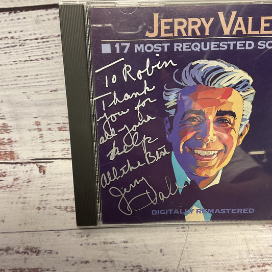 Jerry Vale 17 Most Requested Songs Cd Signed Autographed