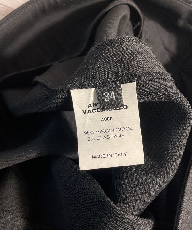 Anthony Vaccarello Women's Wool Black Dress Pants Size 34 EU Made in Italy