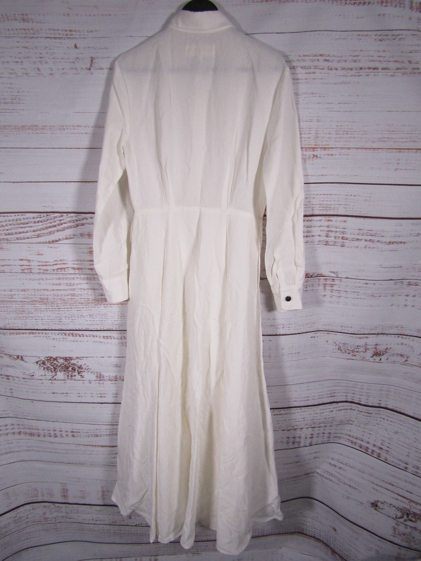 Mara Hoffman Michelle Women's White Linen Blend Button Down Midi Dress