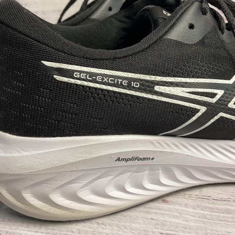 Asics Gel-Excite 10 Black Athletic Running Sneaker Women's Size 11 US