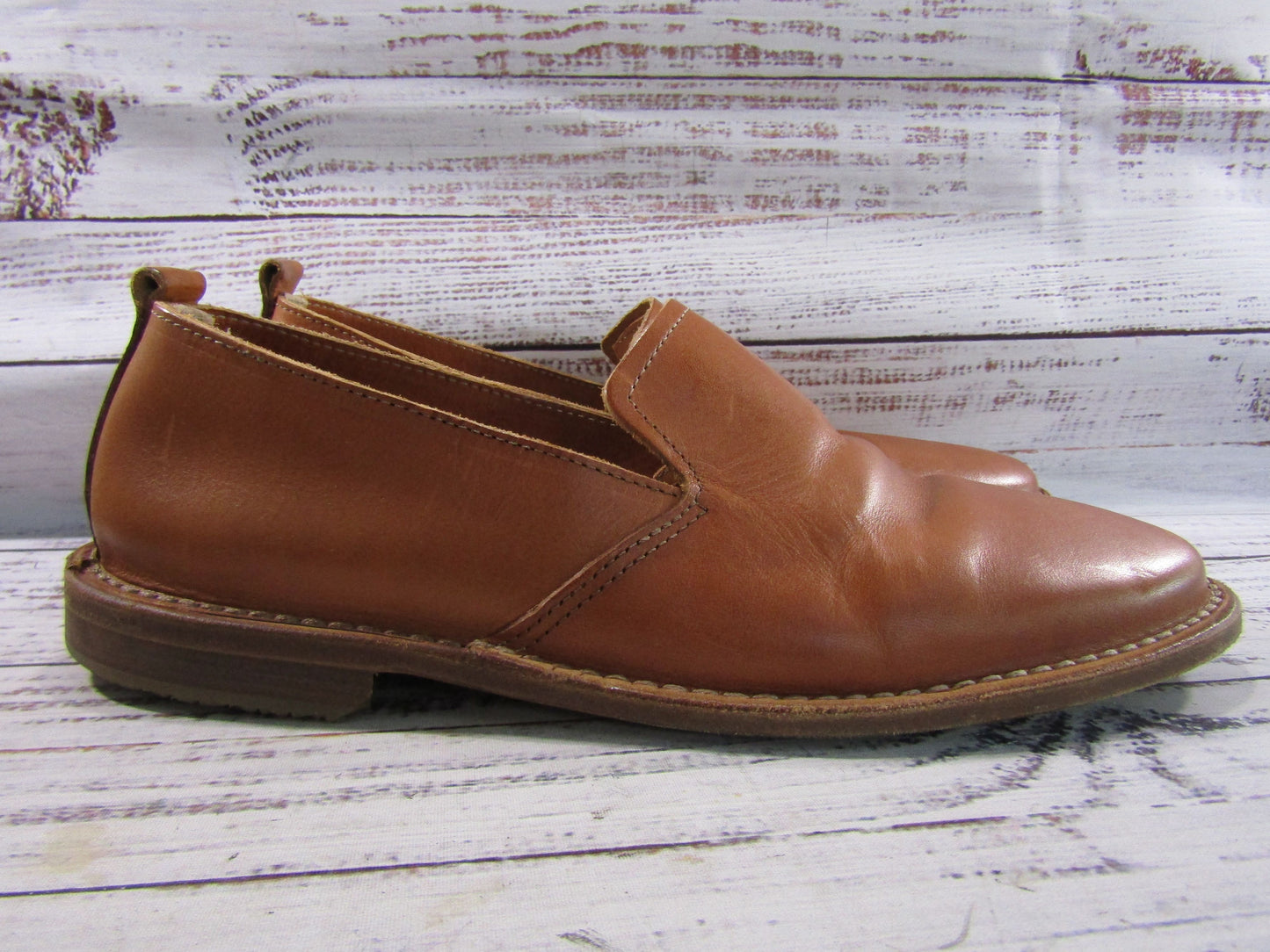 Astroflex Patnoflex Men's Tan Leather Loafers Size 8 H Made in Italy