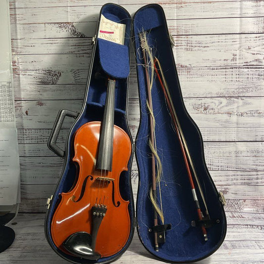 VTG 1981 Karl Hofner Bubenreuth Violin Fiddle in Hard Case w/ 2 Damaged Bows