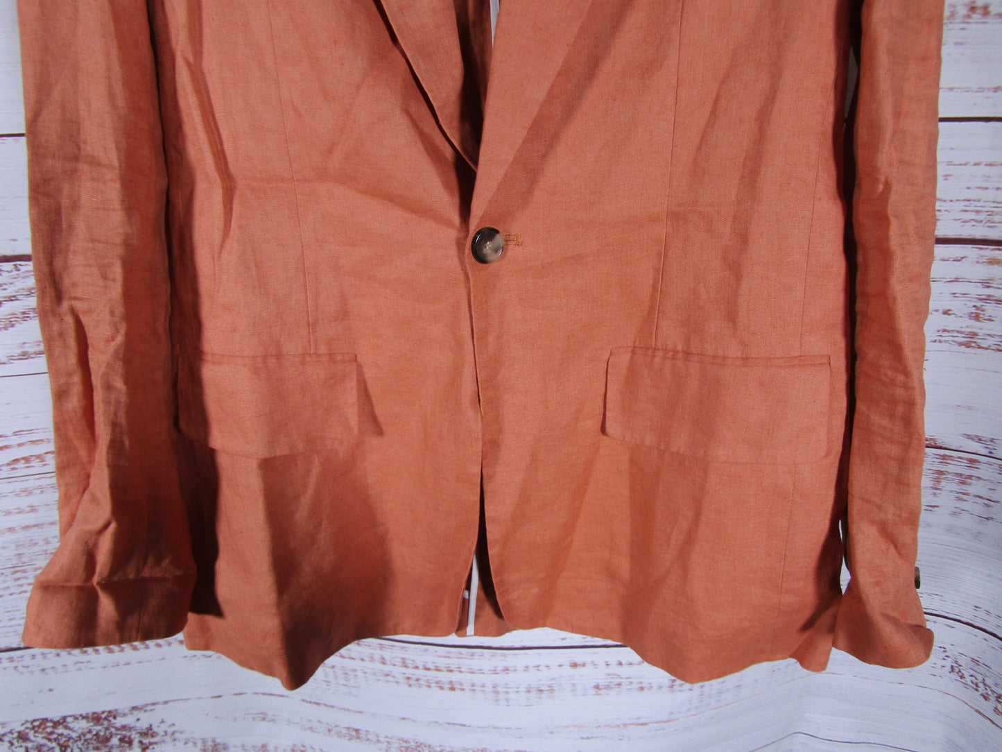 A.L.C. Arden Women's Orange Linen Blend Blazer Jacket Size 2
