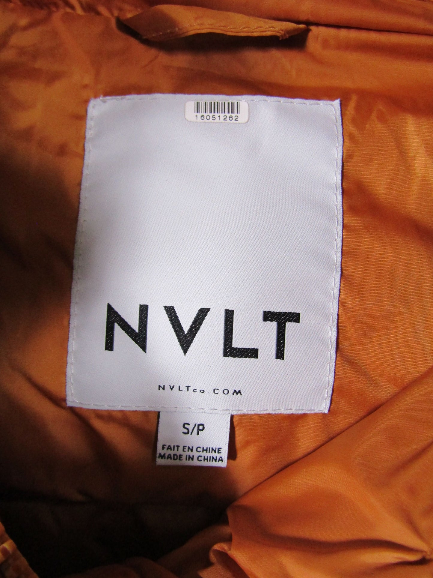 NVLT Wonder Women's Orange Puffer Jacket Size S