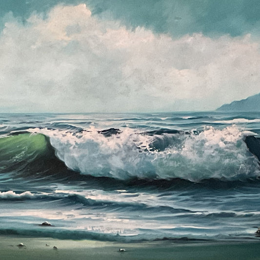 Signed Orig. S. DEPONTO? Coastal Scene With Crashing Waves Oil Painting
