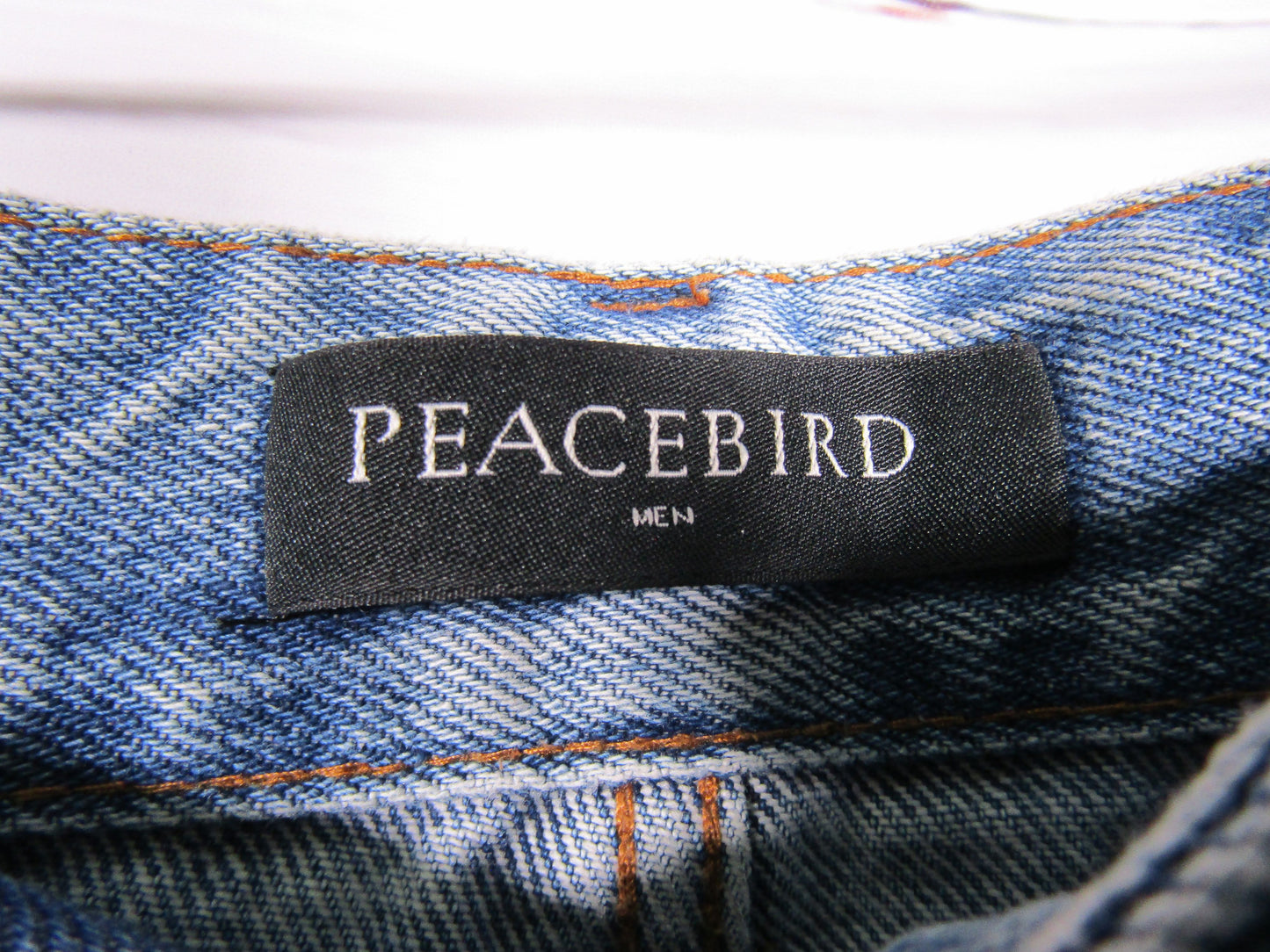 Peacebird Men's Blue Gradient Washed Wide-Leg Jeans Size 34