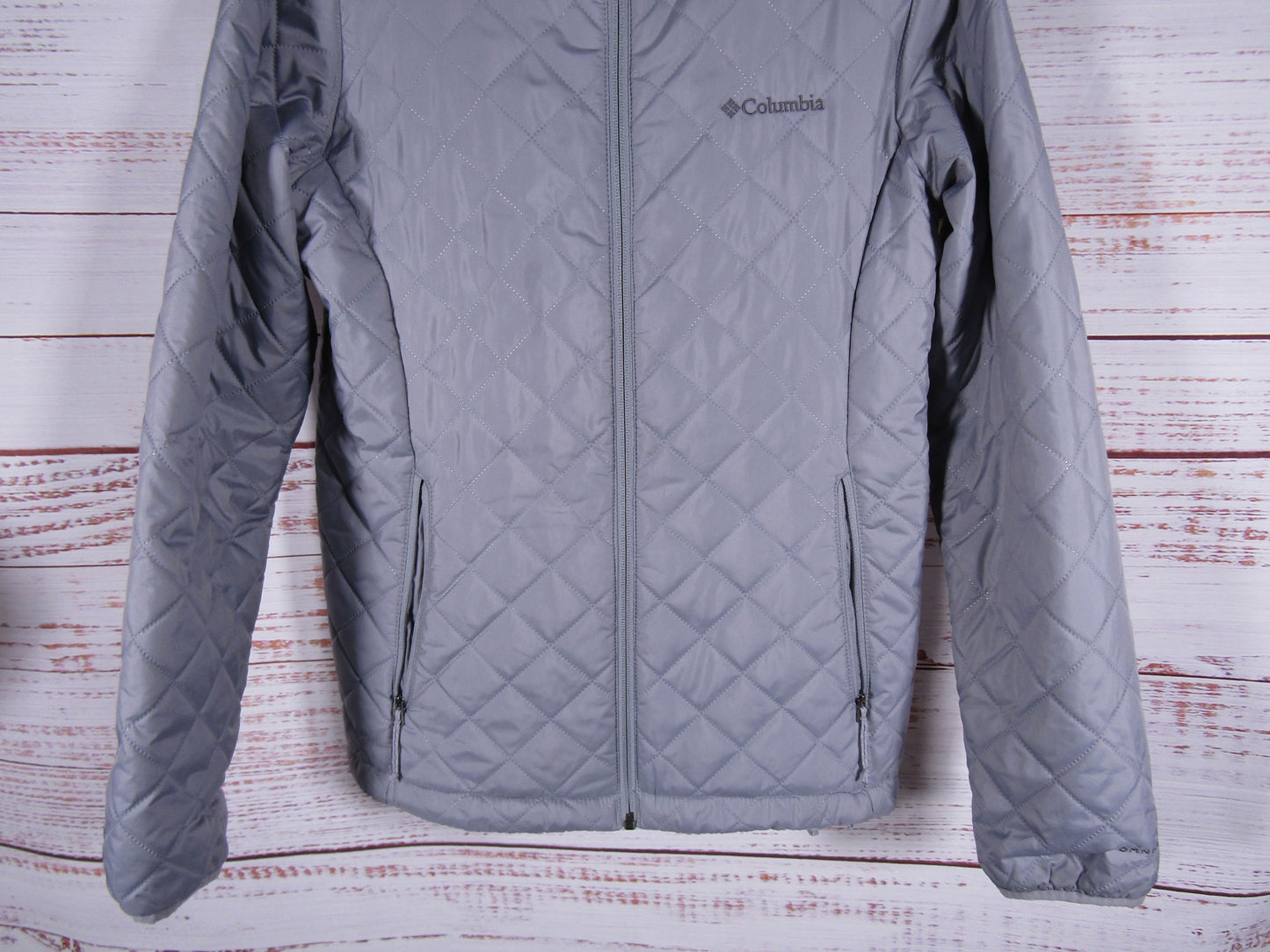 Columbia Women's Gray Quilted Full Zip Jacket Size M