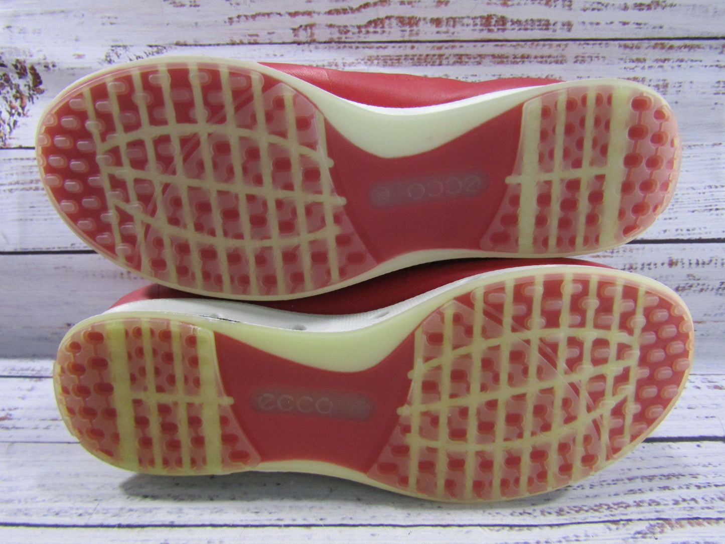 Ecco Cool Pro Women's Red Leather Gore-Tex Waterproof Golf Shoes Size 6