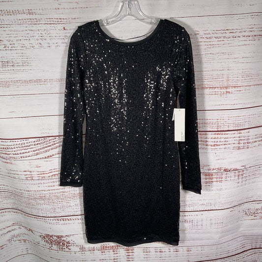NWT Kensie Black Sequin Long Sleeve Mini Dress - Size S
