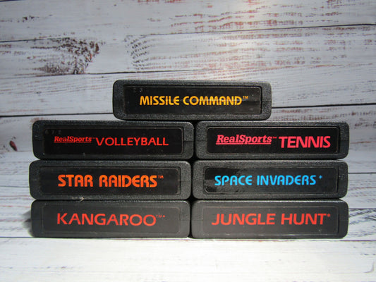 Lot of 7 Atari 2600 Space Invaders Star Raider Missile Command Jungle Hunt
