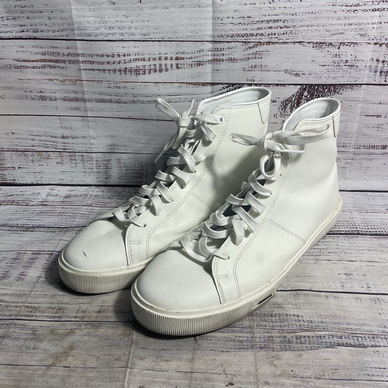 Diesel S-Mydori White Leather High Top Sneaker Casual Shoe Men's Size 12 US