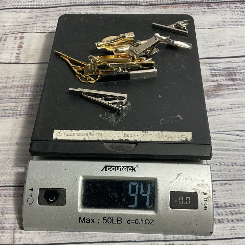 Lot of 12 Mixed Style Metal Tie Bar Clasp Clip Men's Jewelry