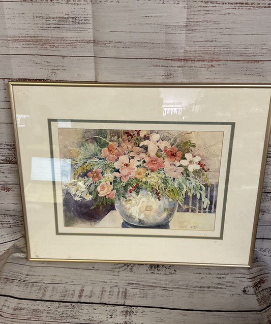 Flower Print by Dawna Barton Framed