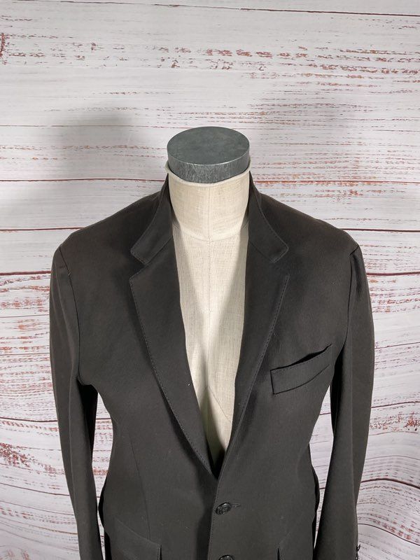 John Varvatos Women's Grey Cotton Blend Fleur-de-lis Inner Pattern Jacket 44