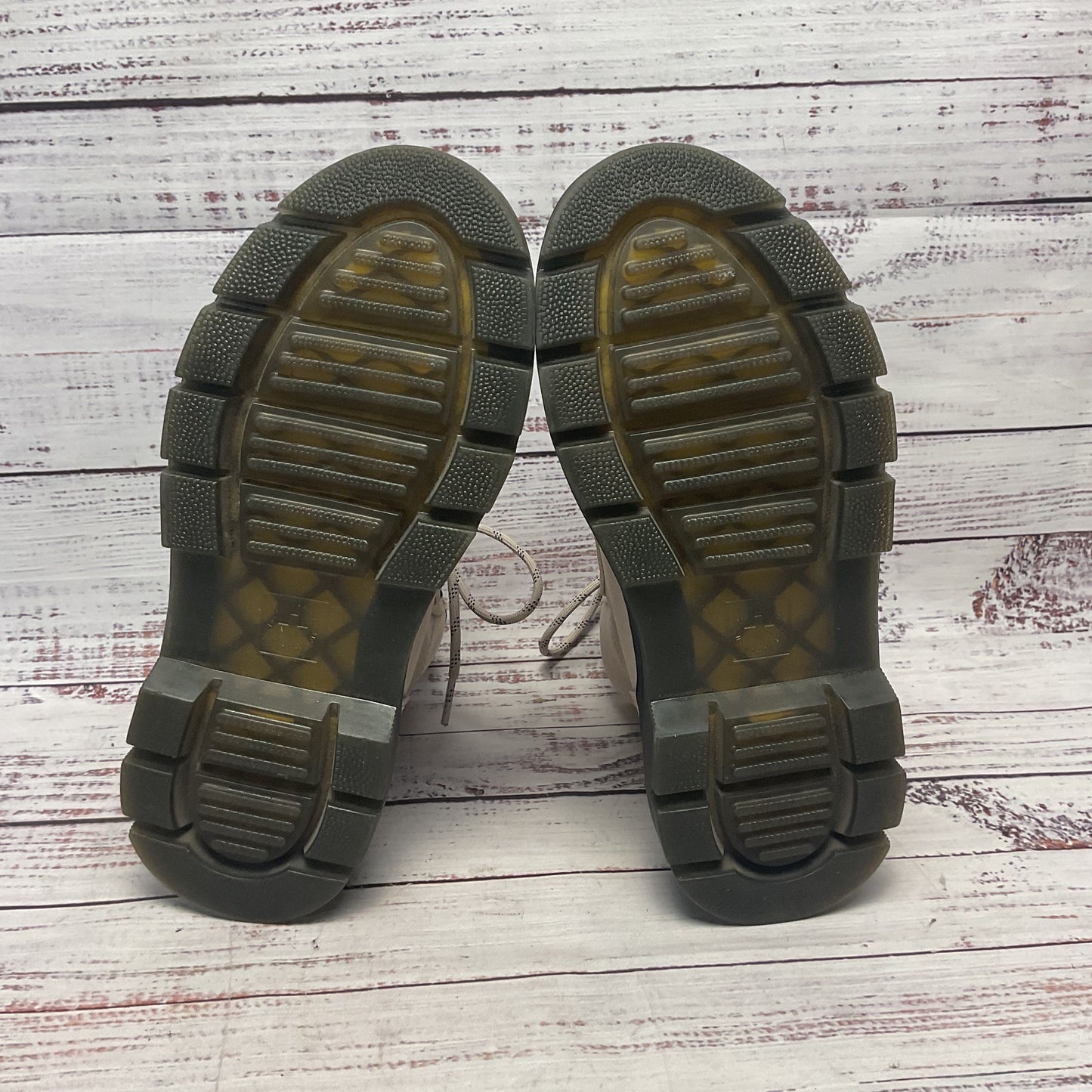 Dr. Martens Combs W Taupe Polytwill Combat Boot Women Size 6