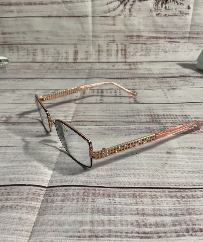 Tura R141 Rose Gold 50-17 135 Rose Gold Diamond Edges Frames Only