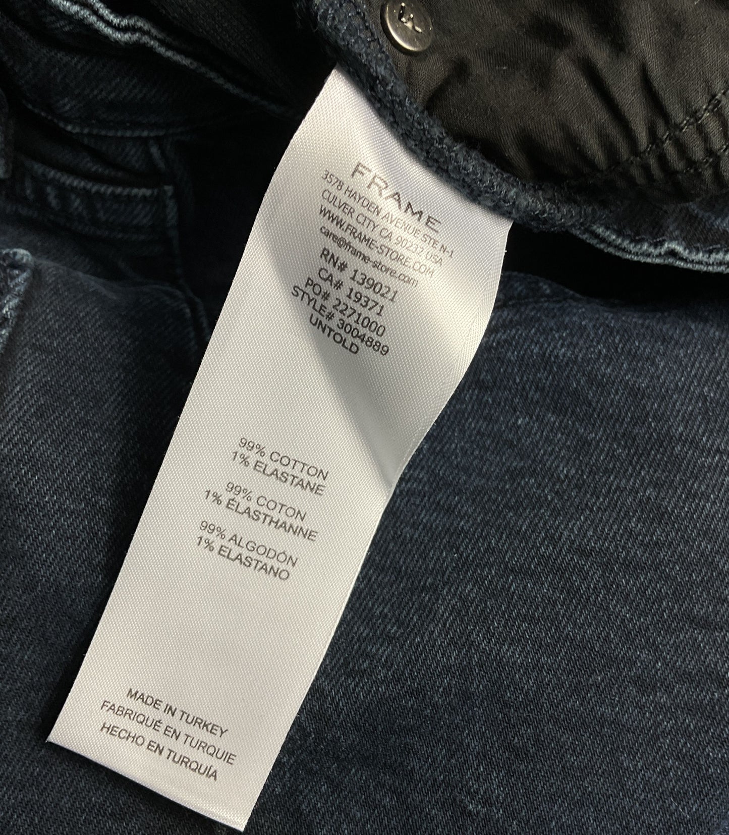 Frame The Arrow High Rise Jeans Blue 29