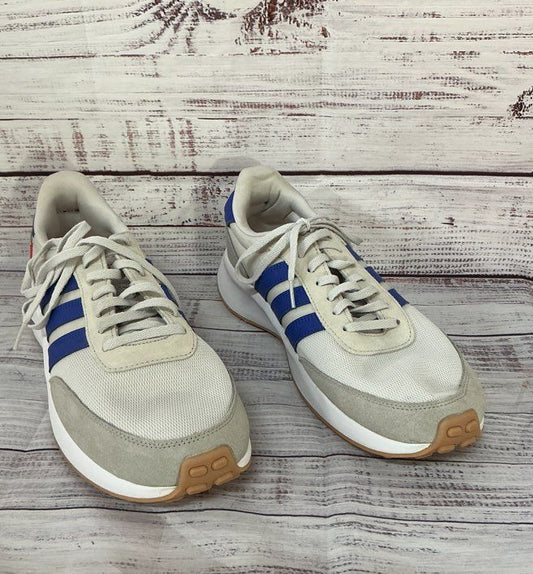 NWOB Men's Adidas Run 70's White/ Blue Sneakers Size 11