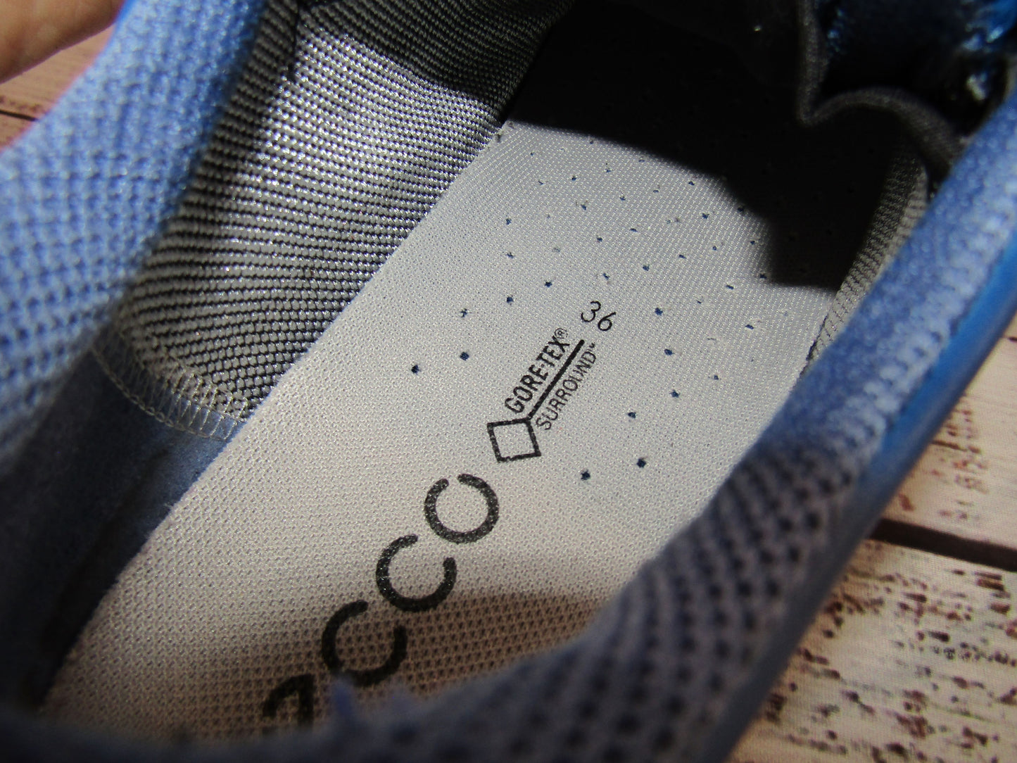 Ecco Cool Pro Women's Blue Leather Gore-Tex Waterproof Golf Shoes Size 6