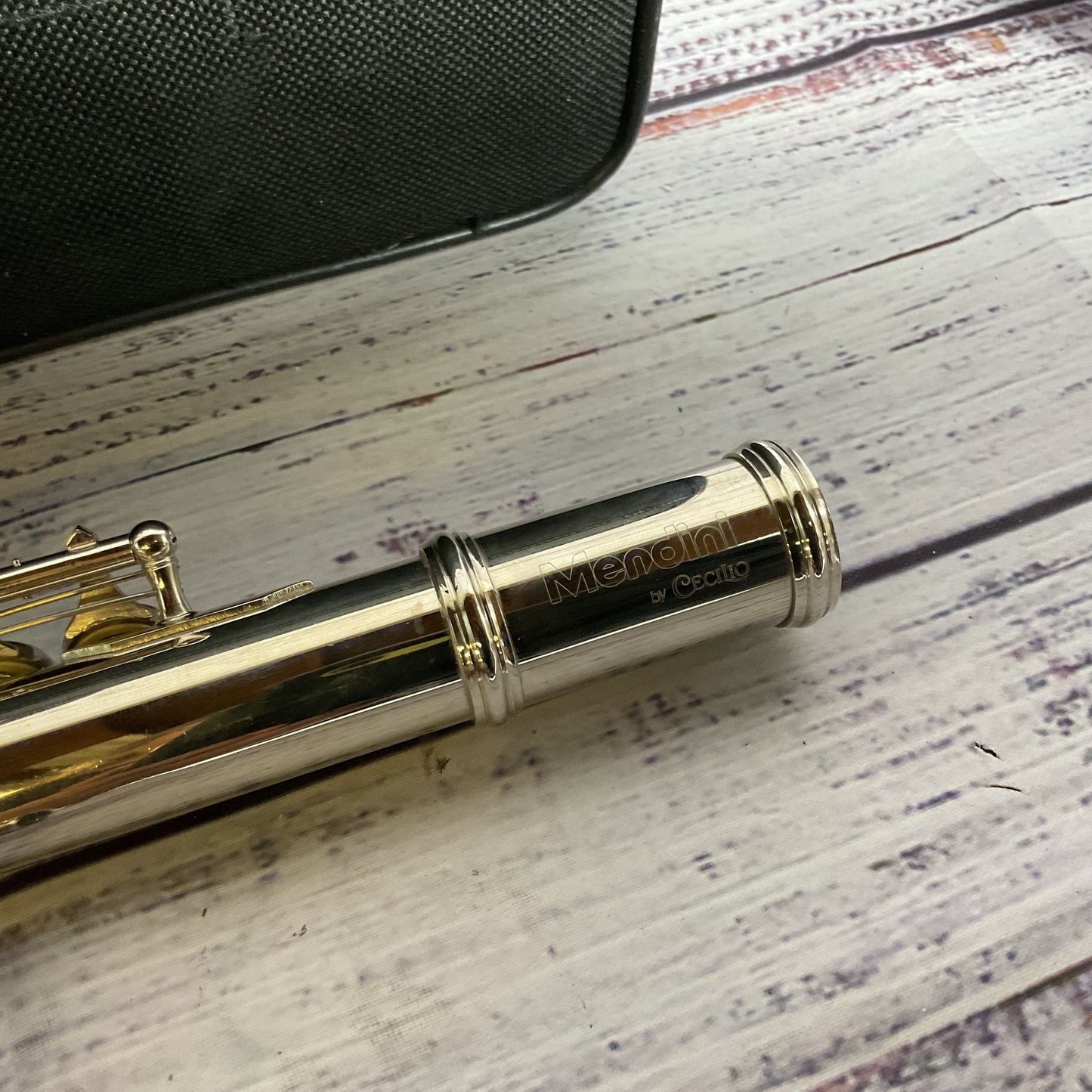 MENDINI by Cecillio Nickle Silver Student Flute with Soft Case