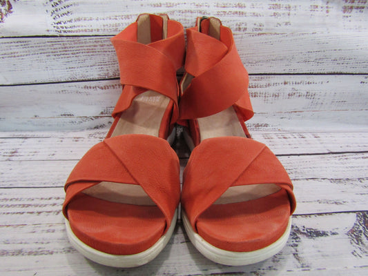 Eileen Fisher Tanelo Women's Orange Suede Sandals Size 7
