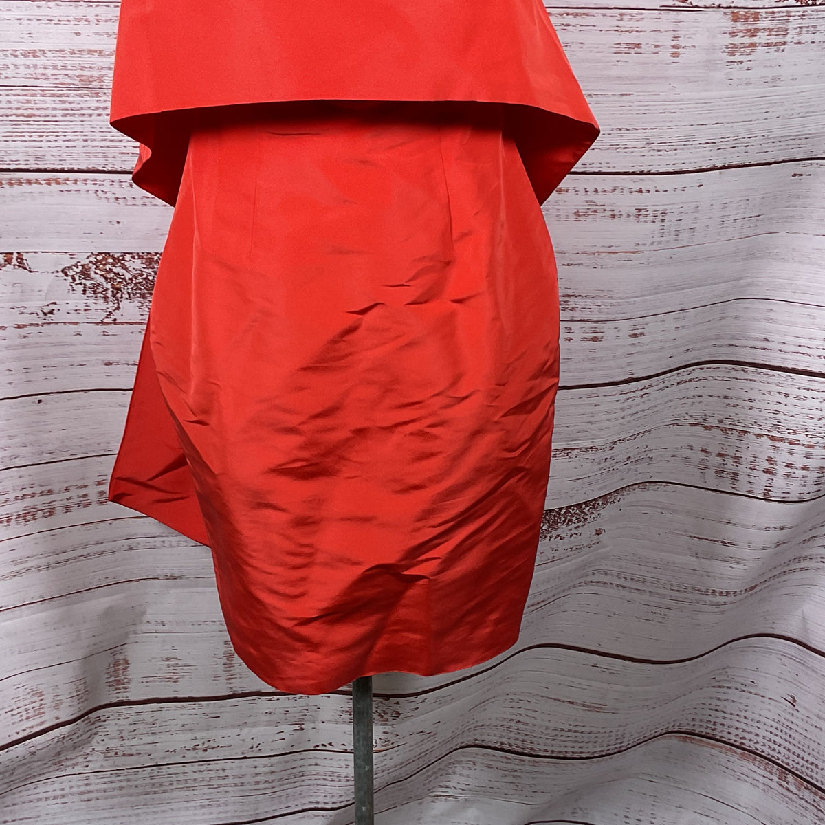 MONIQUE LHUILLIER Women's Silk Strapless Pleated Corset Bodice Dress- SZ 6