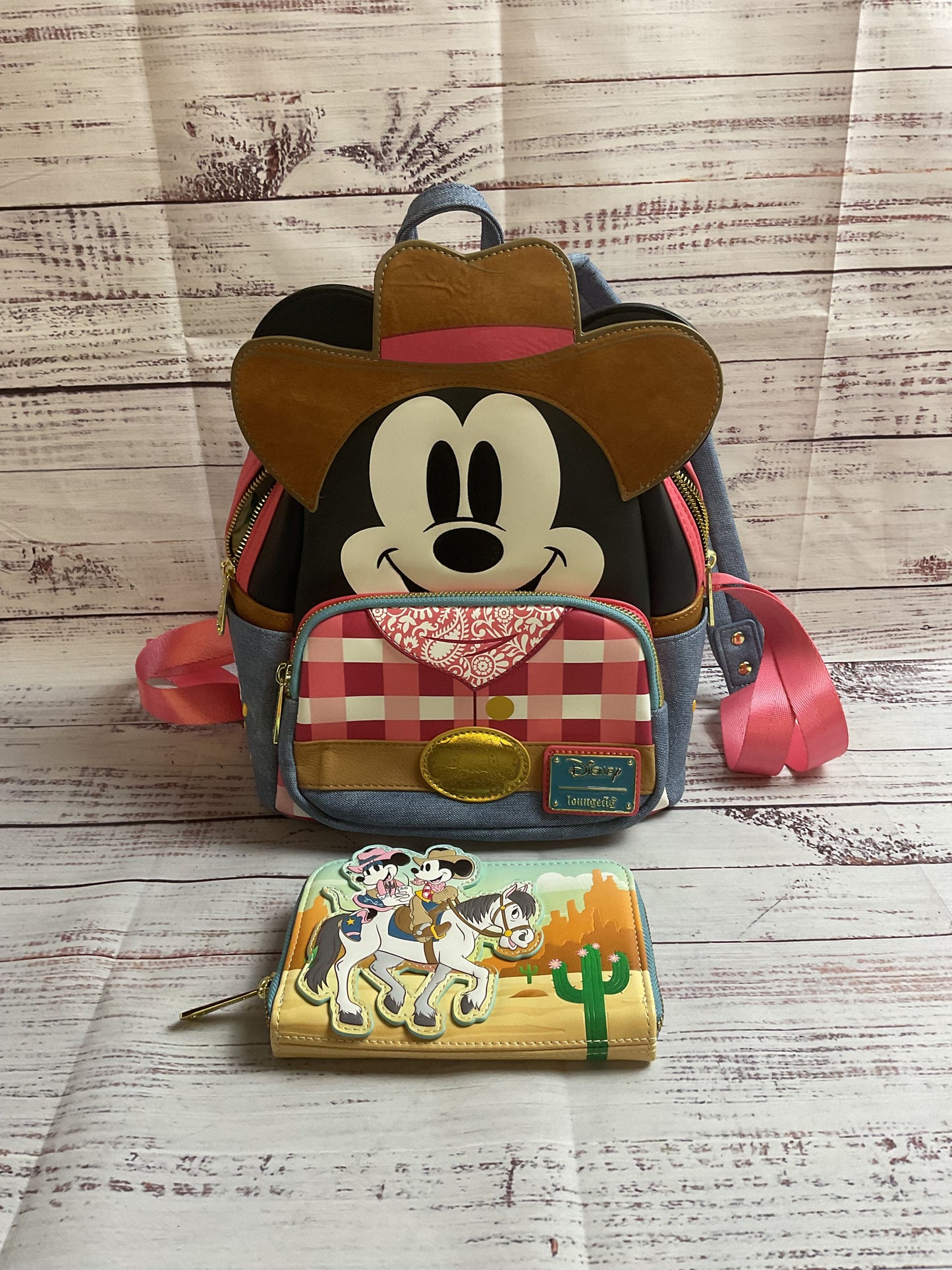 Loungefly Disney Western Mickey Mouse With Matching Wallet