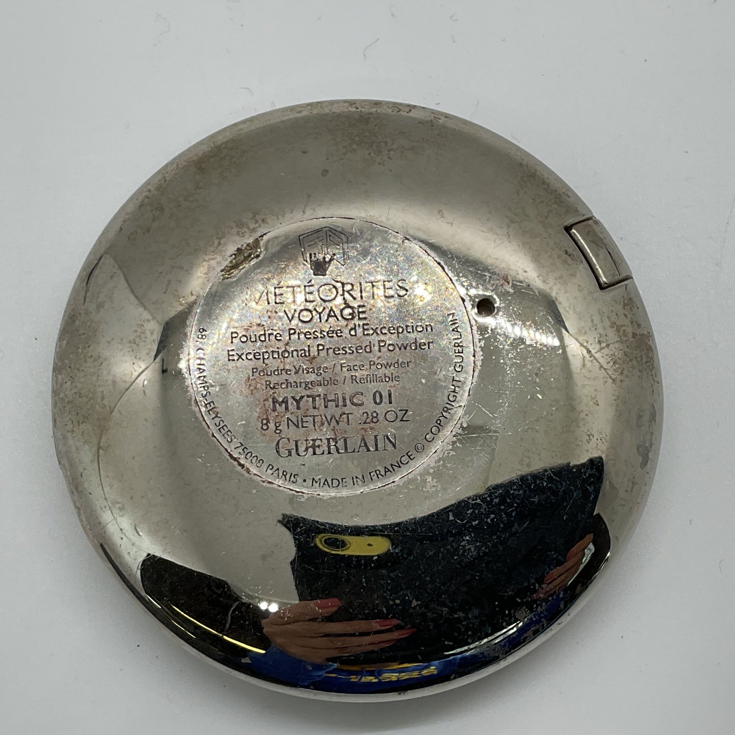 GUERLAIN Silver Tone Meteorites Voyage Makeup Refillable Compact Case