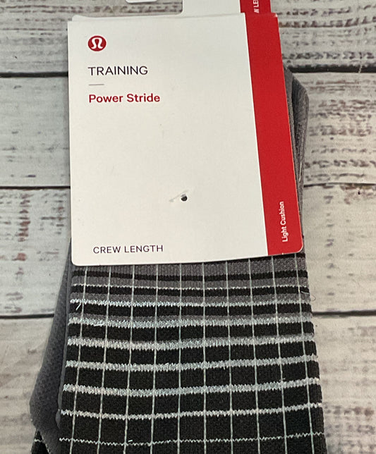 Lululemon Power Stride Training Crew Length Socks Black L