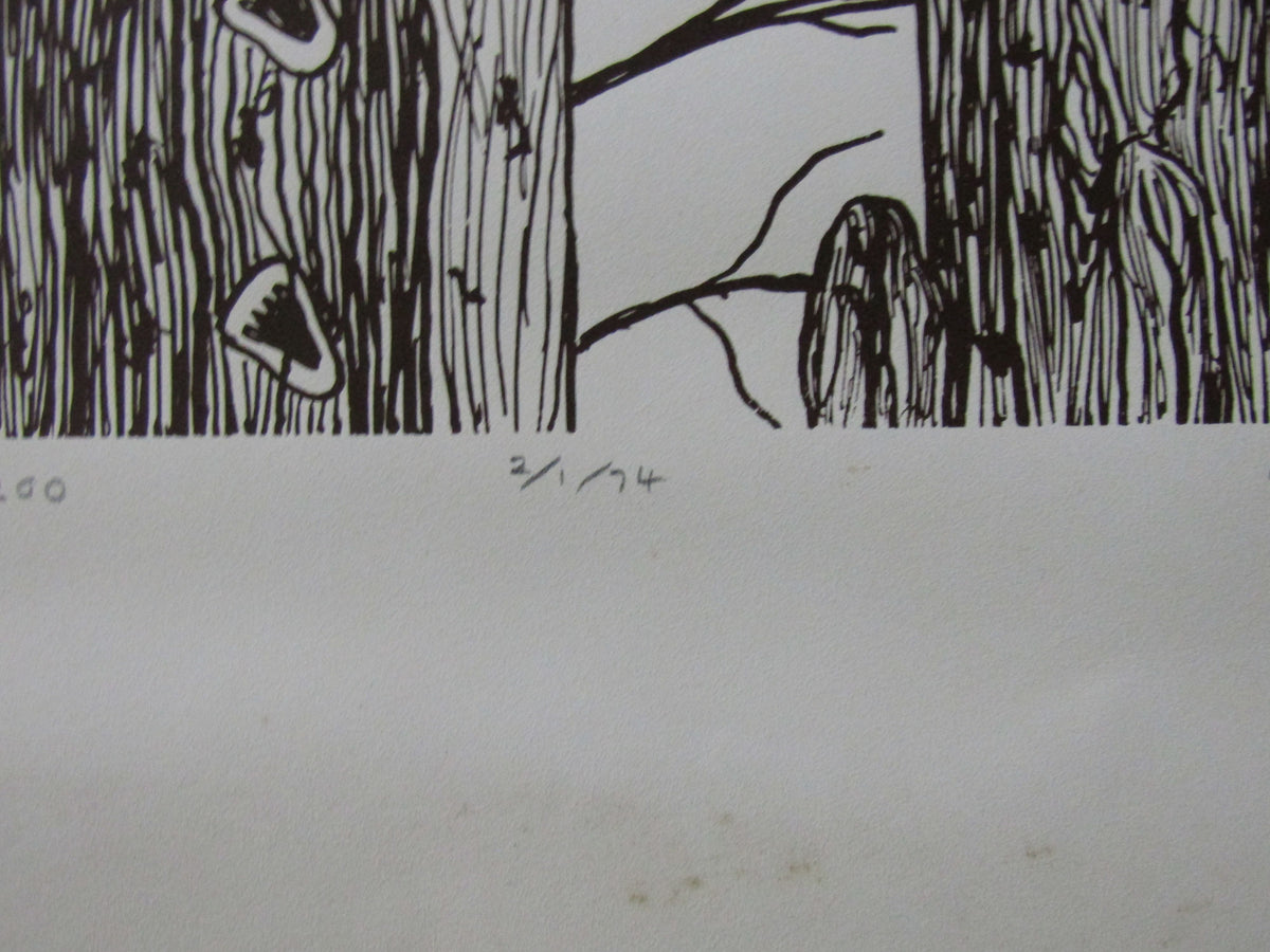 Vintage 1974 Andrew William Vachon 4-5 Toed Pencil Signed Print 50 of 200