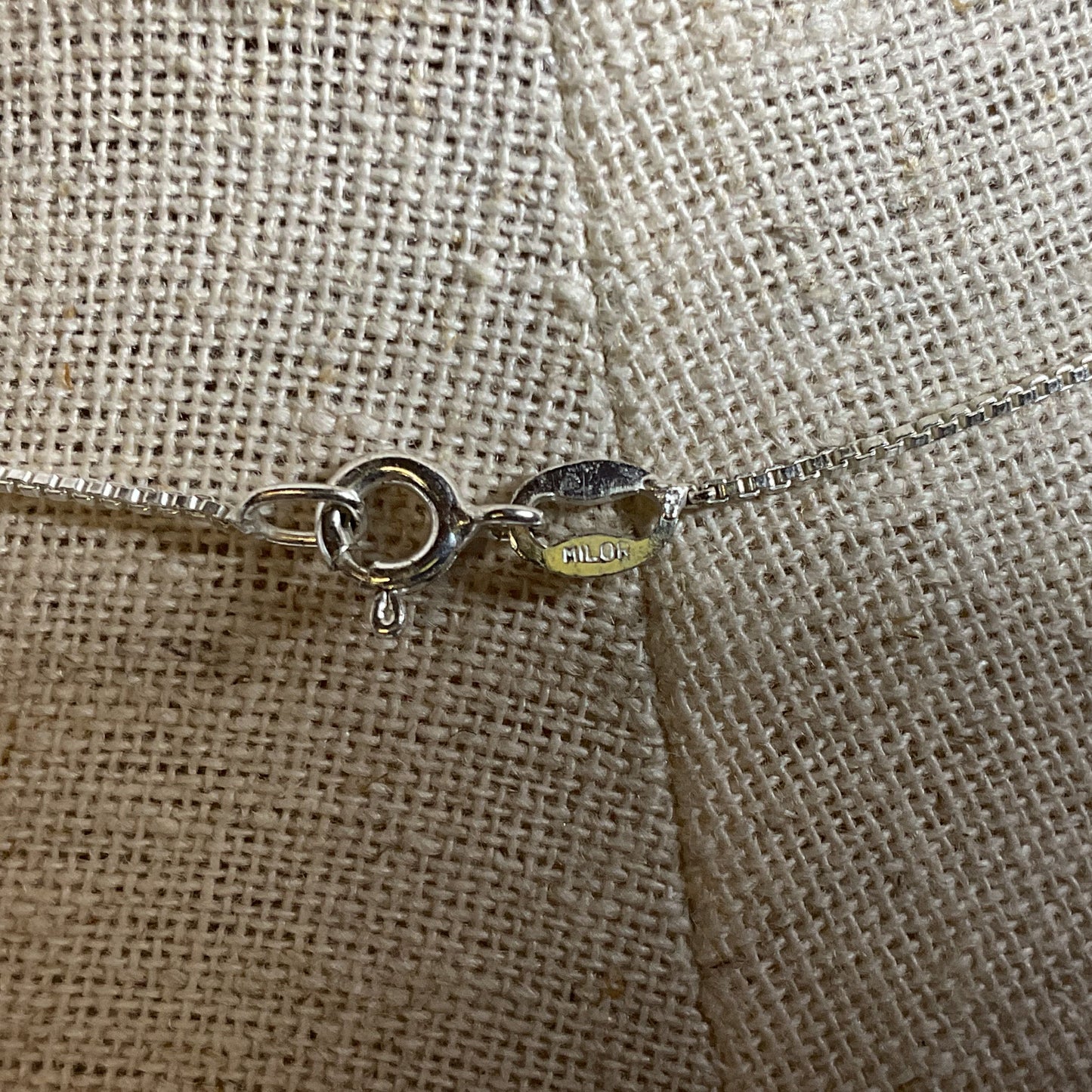 Sterling Silver Garnet & Onyx Pendant 18.5" Chain Necklace- 6.07g