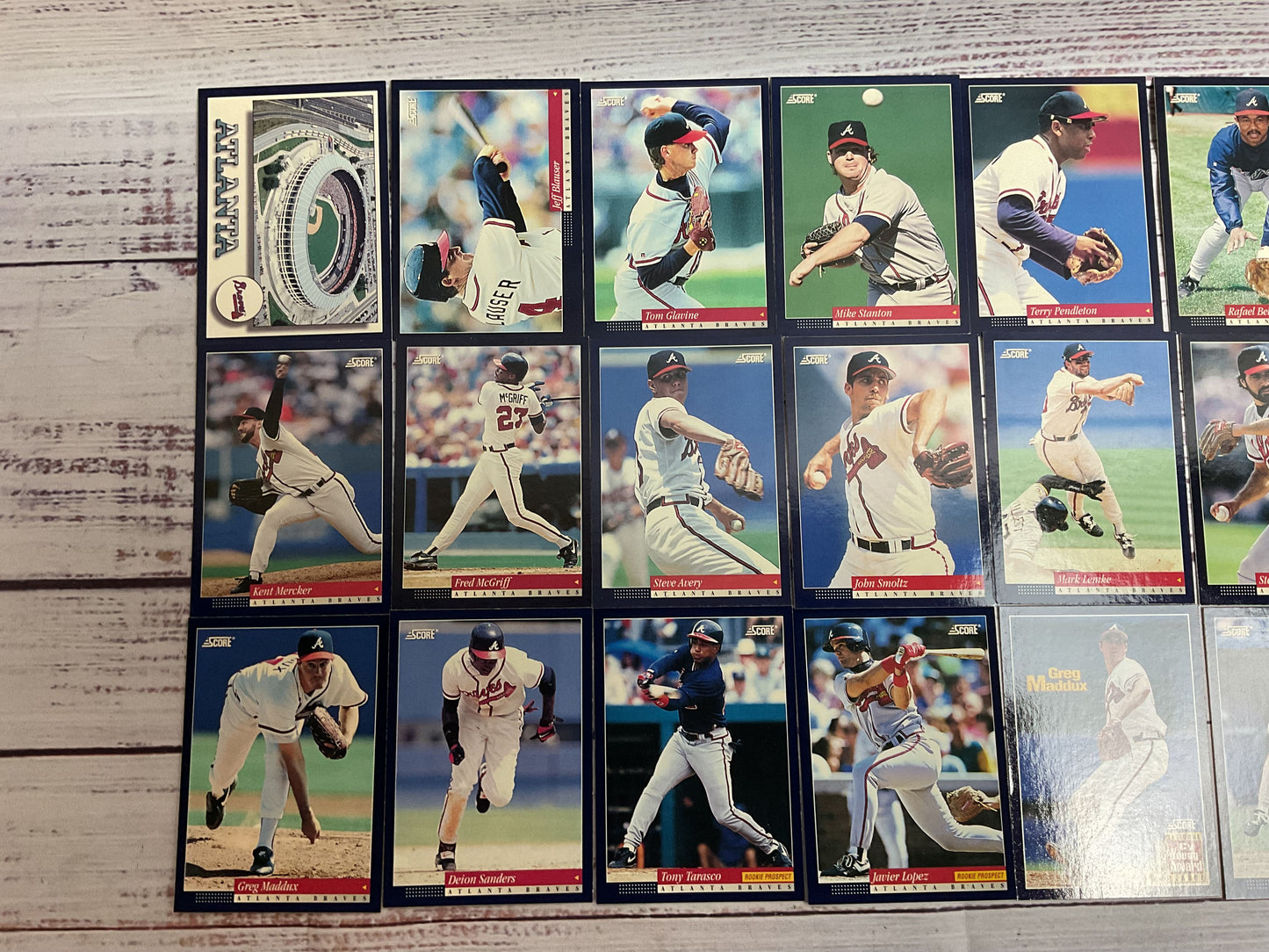 1994 Score ATLANTA BRAVES Baseball Cards- 18 cards