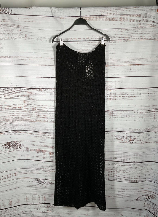 Meshki Black Rosella Crochet Maxi Skirt - Size Large
