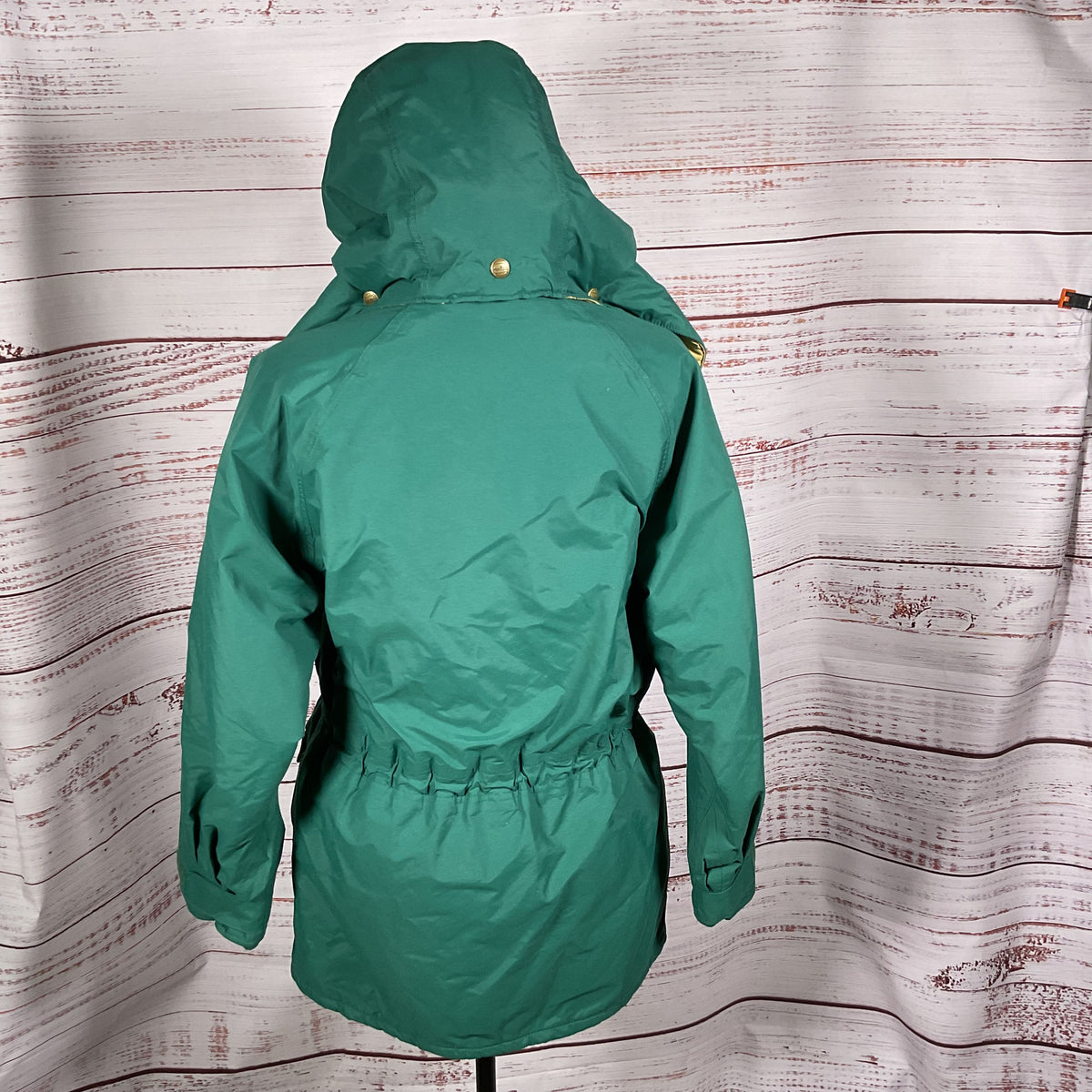 L.L. BEAN Women's Green Hooded Drawstring Waist Parka Coat- SZ S