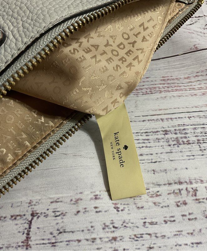 Kate Spade New York Berkshire Road Teegan Zip Leather Tote Bag Gray