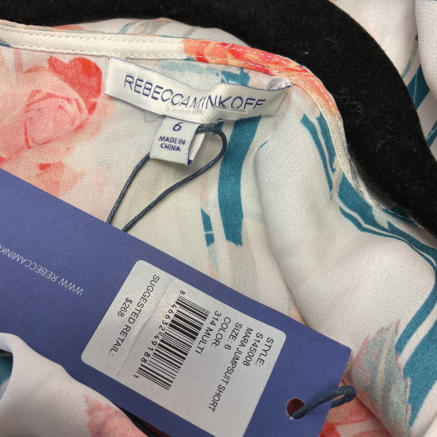 Rebecca Minkoff Mara White Floral Print Silk Romper Jumpsuit - Size 6 New