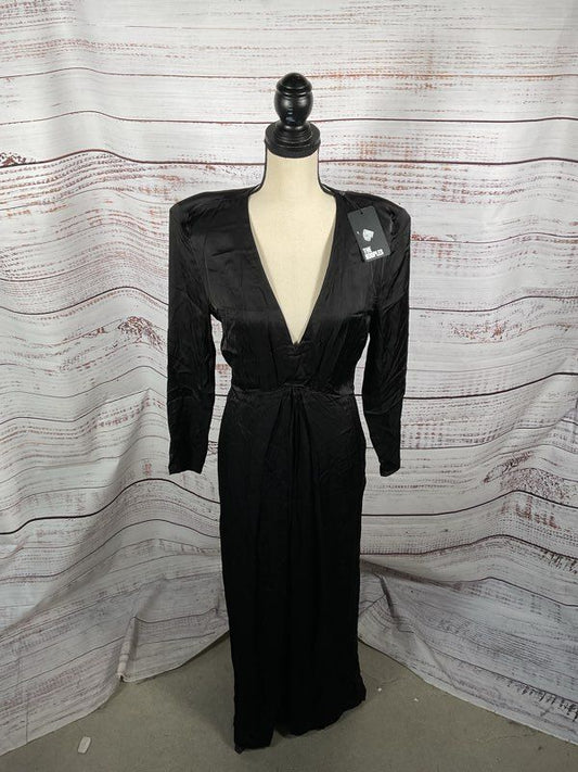NEW The Kooples Women's Black 100% Viscose Long Maxi Dress Size 4