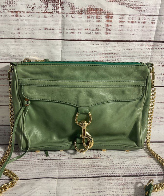 Rebecca Minkoff Women's Green Leather Mac Clutch Shoulder Bag