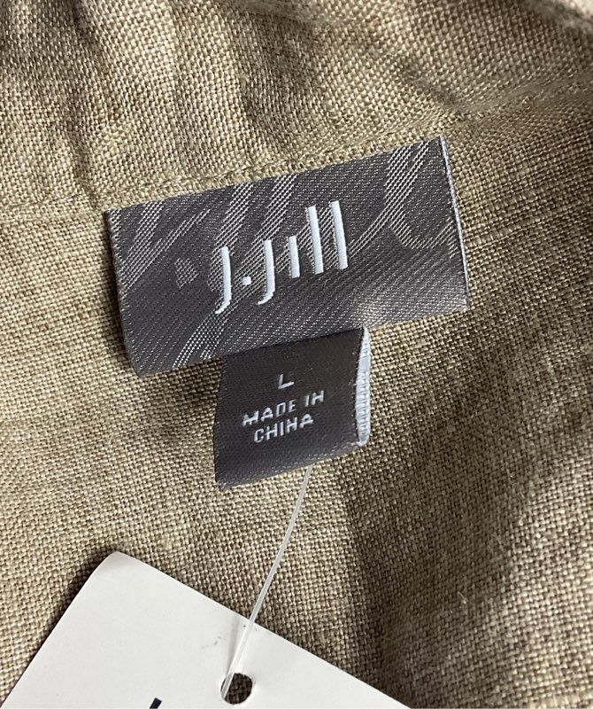 J.Jill Linen Button Down Blouse Shirt Willow L