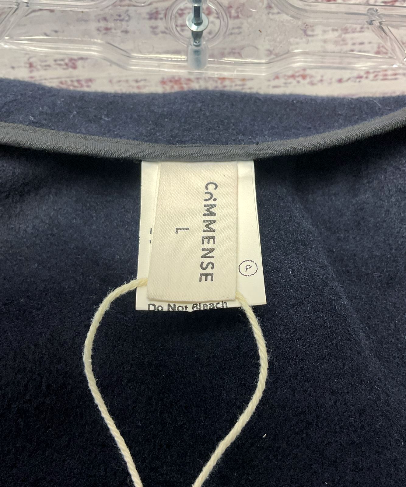 Commense Revolve Anthropologie Navy Blue White Embroidery Skirt - Size L