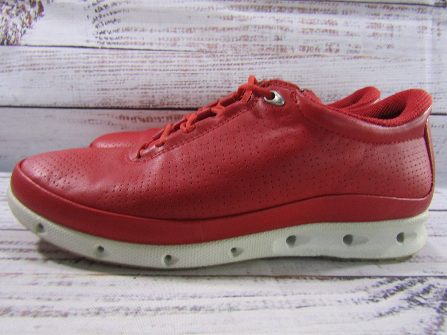 Ecco Cool Pro Women's Red Leather Gore-Tex Waterproof Golf Shoes Size 6